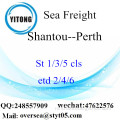 Haven Shantou LCL consolidatie naar Perth